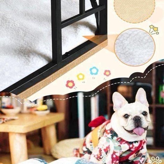 Cage pour chien dangle, élégante, avec coussin moelleux et finition en bois
