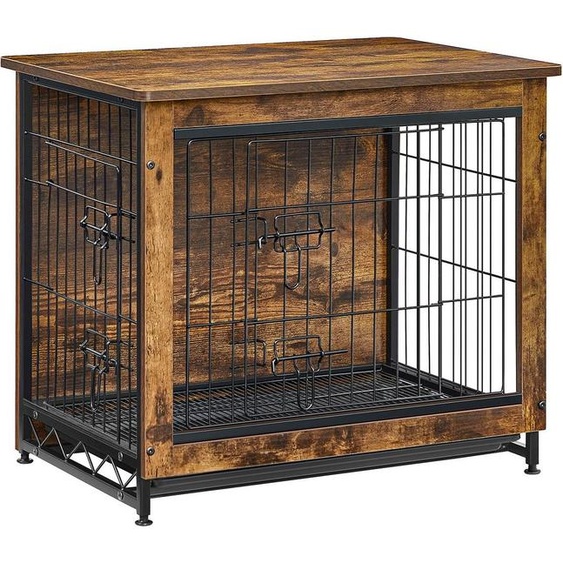 Cage pour chiens jusquà 14 kg, marron vintage