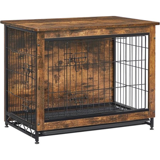 Cage pour chiens jusquà 20 kg, marron vintage