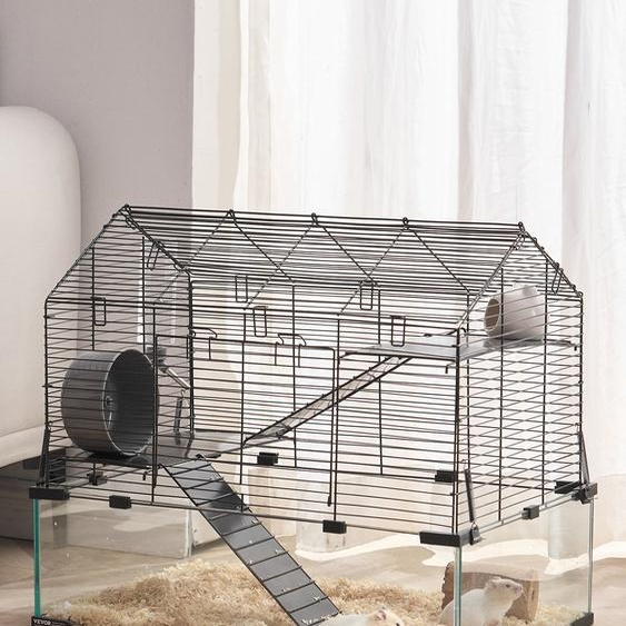 Cage pour hamsters Cage pour souris Cage pour rats Enclos pour rongeurs 58x38x54cm