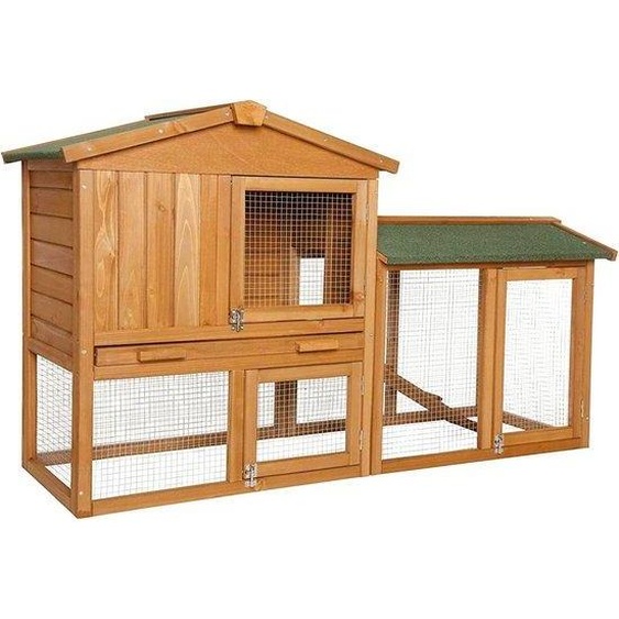 Maisonnette en bois pour petits animaux, Villa Lapin, 147 x 52 x 85 cm