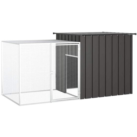Cage pour poules Anthracite 200x91x100 cm Acier galvanisé