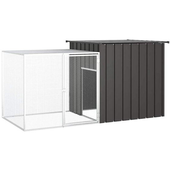 Cage pour poules Anthracite 200x91x100 cm Acier galvanisé