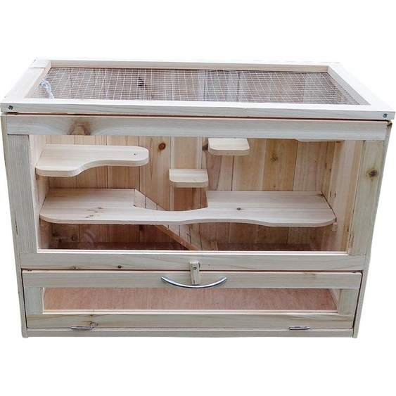 Cage pour rongeurs Clapier pour petits animaux Cage pour souris en bois Différents étages Cage pour hamsters