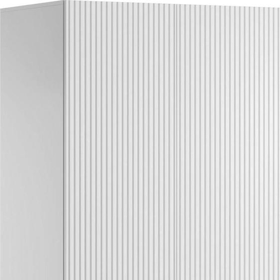 Caiazzo - Armoire 2 Portes, 90x199h cm Blanc, Porte-manteaux