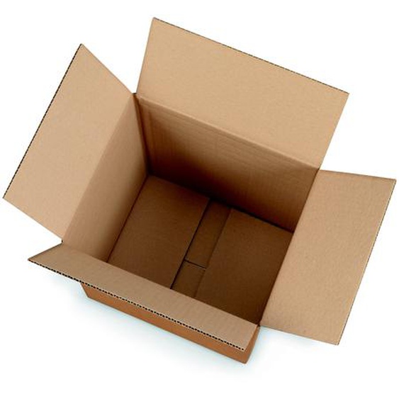 Caisse à hauteur variable en carton simple cannelure brun - L.30 x l.20 x H.12,5 à 22,5 cm - Lot de 20