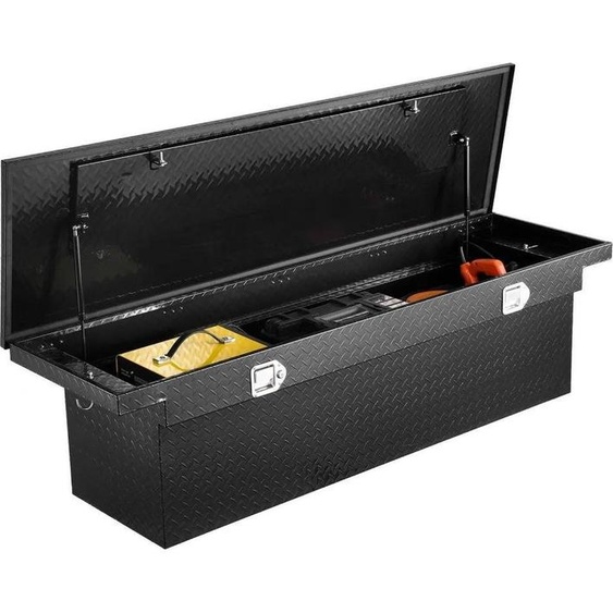 Caisse à outils Crossover en aluminium pour plateau de camion - 1851x502x380mm Caisse de rangement pour camion
