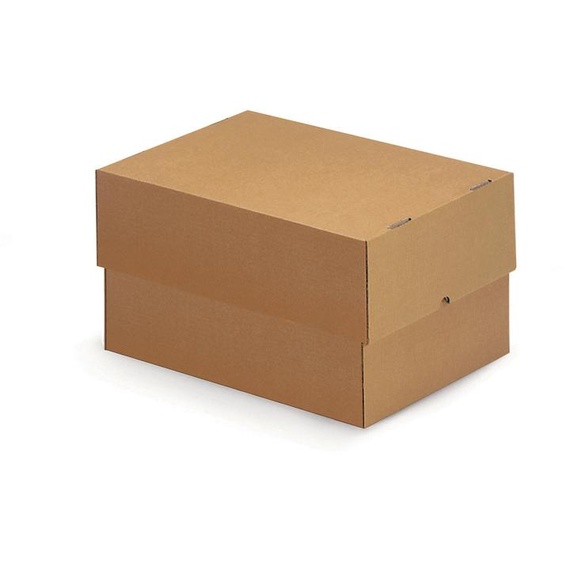 Caisse carton télescopique brune simple cannelure RAJA 33x25x5/9 cm, lot de 25