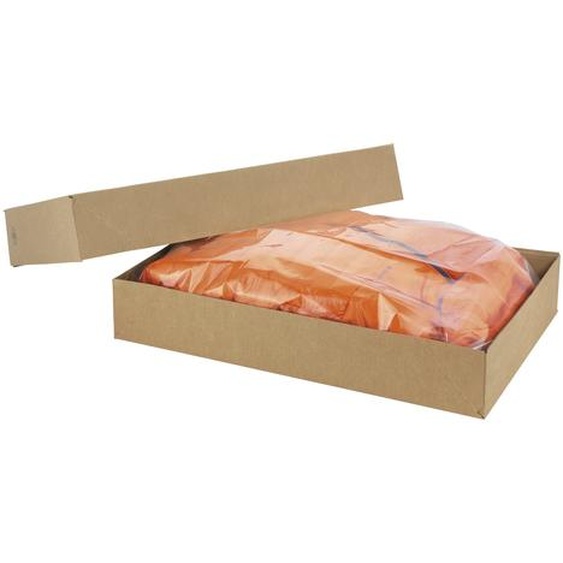 Caisse carton télescopique simple cannelure à montage instantané 60x40x10/18 cm, lot de 10