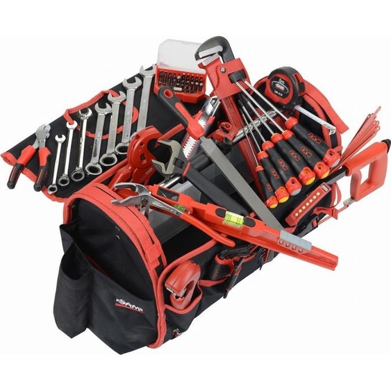 Caisse textile 39 L + 95 Outils pour plombier SAM OUTILLAGE - CP-PL1
