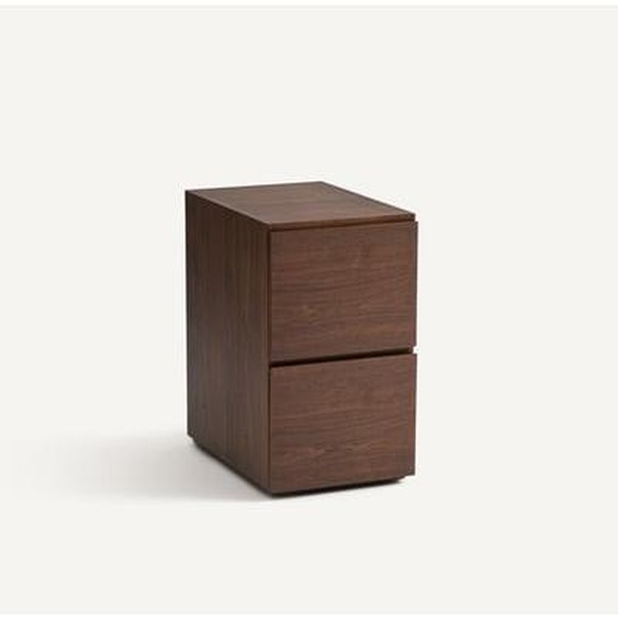 Caisson 2 grands tiroirs plaqué noyer, Working