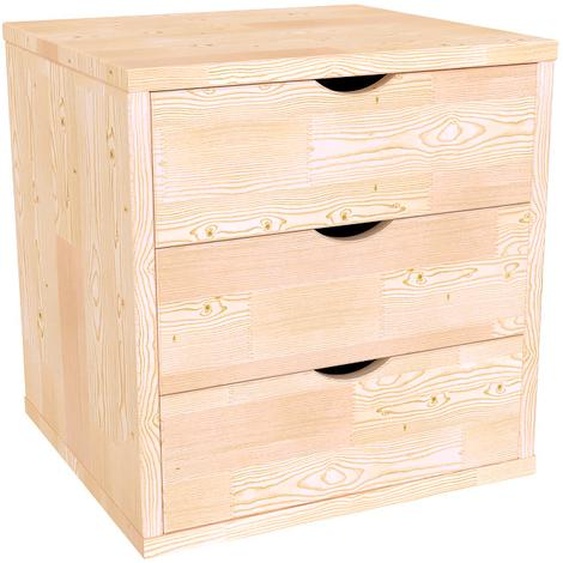 Caisson à tiroirs 3 en bois massif