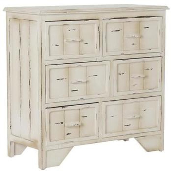 caisson à tiroirs mdf blanc (76 x 35 x 74 cm)