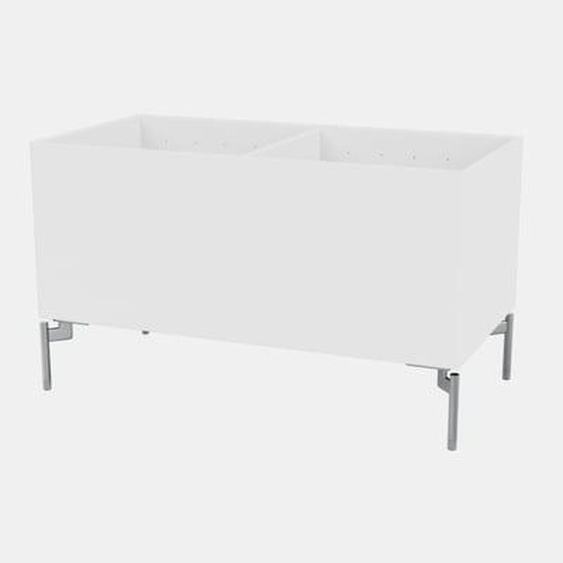 Caisson Colour Box III - New White - Pied 12,6cm chromé