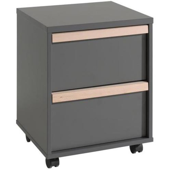 Caisson de bureau - PARIS PRIX - London - 2 tiroirs - Gris Anthracite - Design contemporain