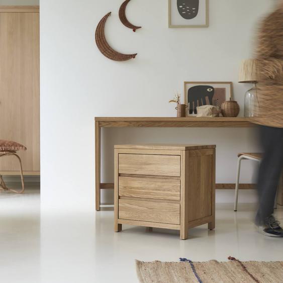 Caisson De Rangement Enfant En Bois De Chêne Massif 55 Cm Eden Naturel
