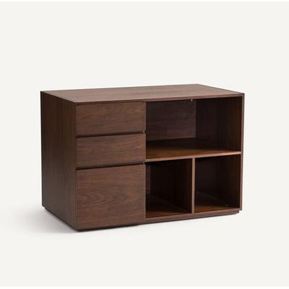 Caisson double plaqué noyer, Working