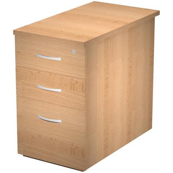 Caisson hauteur bureau Eminence - L.44 x P.80 x H.72,5 cm - 3 tiroirs - Hêtre