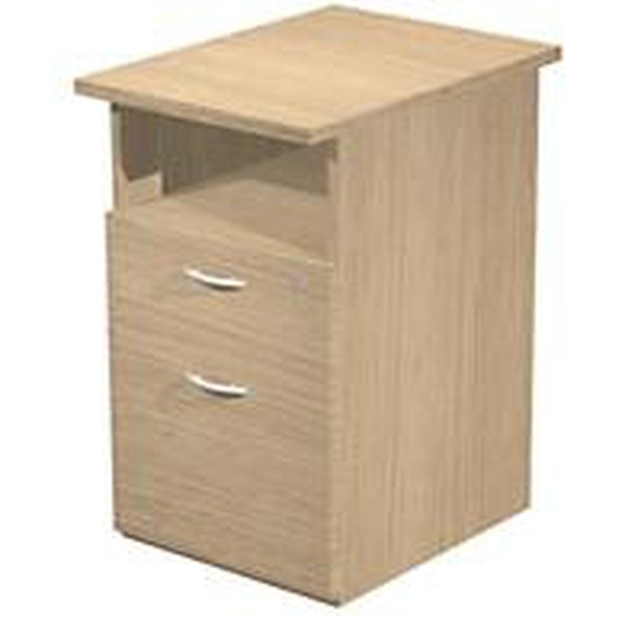 Caisson hauteur bureau Pronto - L.43 x P.60 x H.72 cm - Chêne