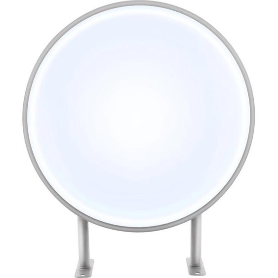 Caisson lumineux LED - Panneau publicitaire rond double face 50 cm - Fixation murale - Enseigne de magasin - Cadre en aluminium - 10 W CC - Lumière blanche