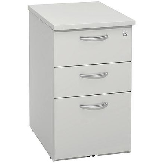 Caisson mélaminé hauteur bureau L.42 x P.60 x H.72 cm - Gris