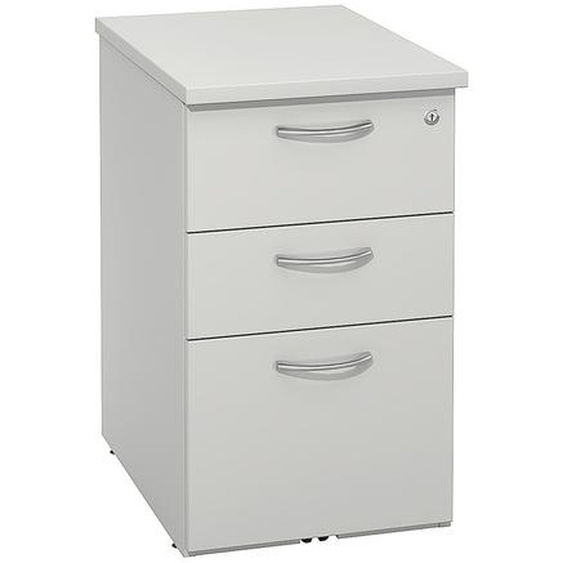 Caisson mélaminé hauteur bureau L.42 x P.60 x H.72 cm - Gris