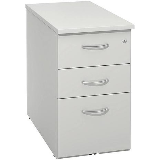 Caisson mélaminé hauteur bureau L.42 x P.80 x H.72 cm - Gris