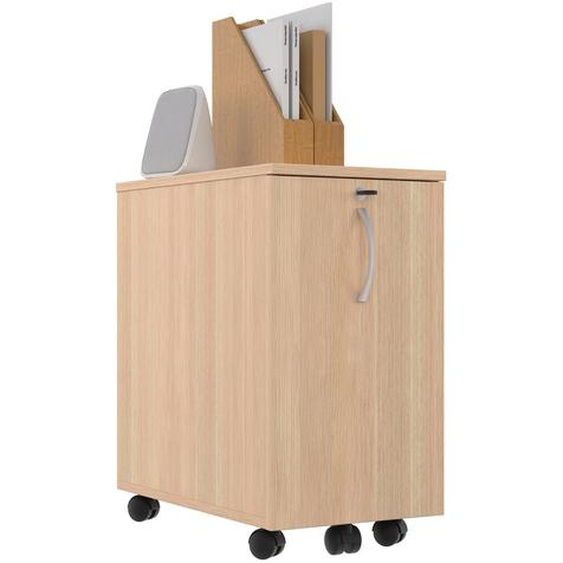 Caisson mobile 1 tiroir L.32 x P.55 x H.60 cm - Chêne