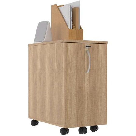 Caisson mobile 1 tiroir L.32 x P.55 x H.60 cm - Chêne Nebraska