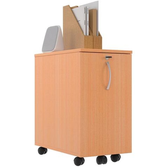 Caisson mobile 1 tiroir L.32 x P.55 x H.60 cm - Hêtre