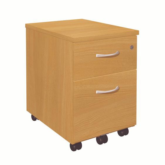 Caisson mobile 2 tiroirs L.42 x P.58 x H.60 cm - Hêtre