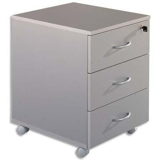 Caisson mobile 3 tiroirs alu - SIMMOB - WICMA303AL - Gris - Bois - Meuble de bureau