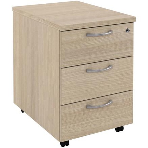 Caisson mobile 3 tiroirs L.42 x P.58 x H.60 cm - Chêne