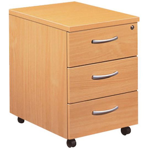 Caisson mobile 3 tiroirs L.42 x P.58 x H.60 cm - Hêtre