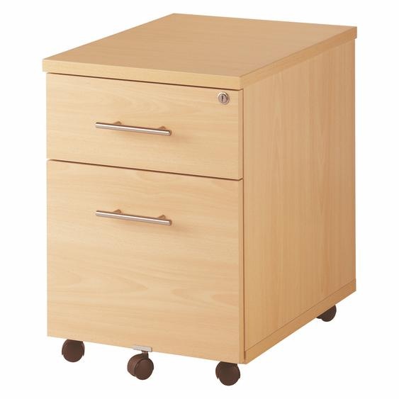 Caisson mobile ACTIVITY - L.42 x H.58 x P.60 cm - 2 tiroirs - Hêtre