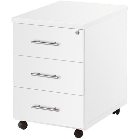 Caisson mobile ACTIVITY - L.42 x H.58 x P.60 cm - 3 tiroirs - Blanc