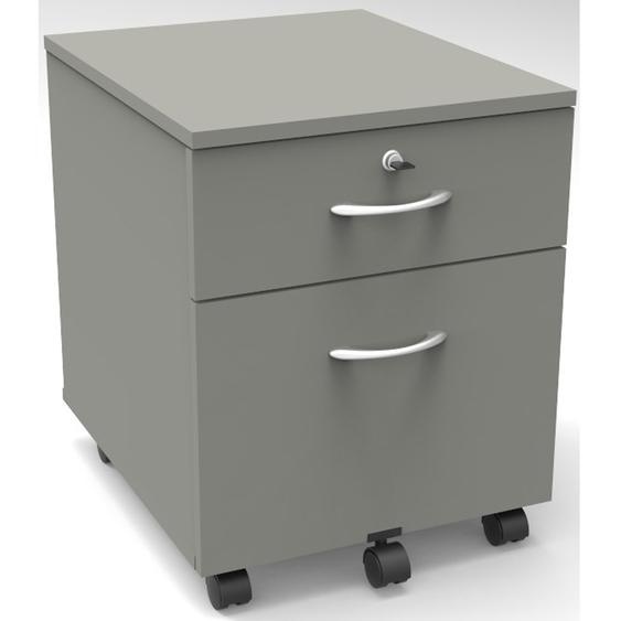 Caisson mobile Bois Starting - 2 tiroirs - Gris / Alumunium