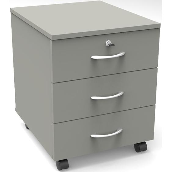 Caisson mobile Bois Starting - 3 tiroirs - Gris / Aluminium