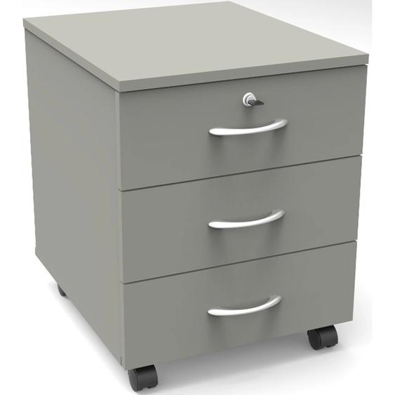 Caisson mobile Bois Starting - 3 tiroirs - Gris / Aluminium