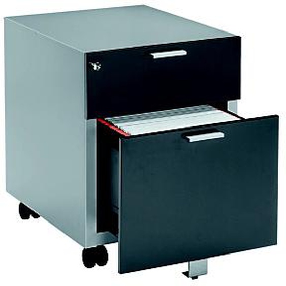 Caisson mobile Casting - 2 tiroirs -  Aluminium - façade Anthracite