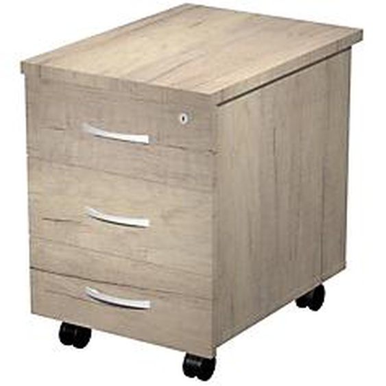 Caisson mobile Eminence - L.44 x P.60 x H.60 cm - 3 tiroirs - Chêne Canadien
