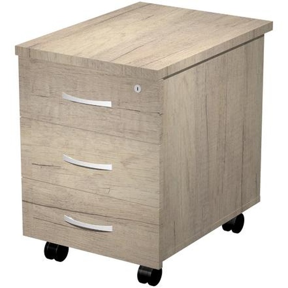 Caisson mobile Eminence - L.44 x P.60 x H.60 cm - 3 tiroirs - Chêne Canadien