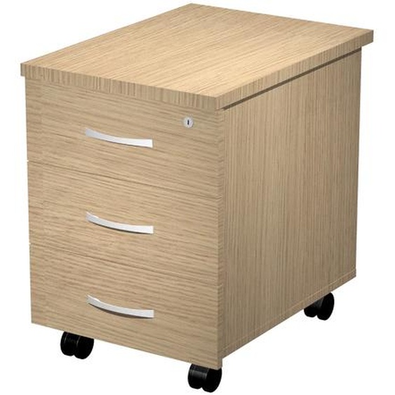 Caisson mobile Eminence - L.44 x P.60 x H.60 cm - 3 tiroirs - Chêne