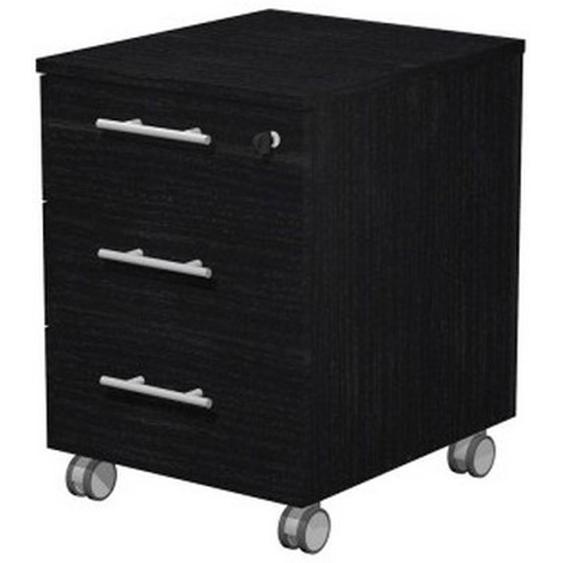 Caisson mobile Flore - L.42 x P.52 x H.61 - 3 tiroirs - Frêne noir