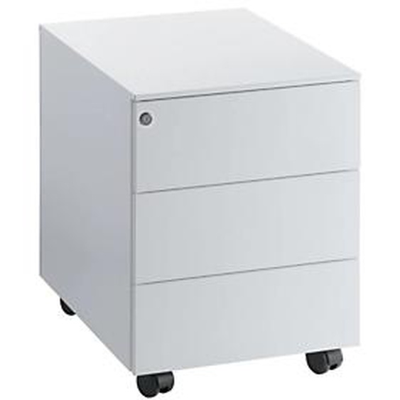 Caisson mobile métal Universal - 3 tiroirs - Aluminium