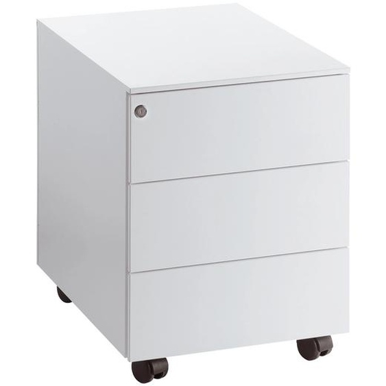 Caisson mobile métal Universal - 3 tiroirs avec serrure - Blanc