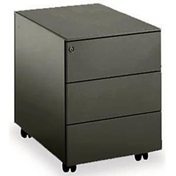 Caisson mobile métal Universal 3 tiroirs Noir - H.55,5 x L. 42 x P. 53 cm