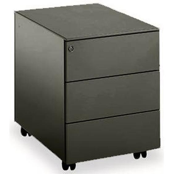 Caisson mobile métal Universal 3 tiroirs Noir - H.55,5 x L. 42 x P. 53 cm
