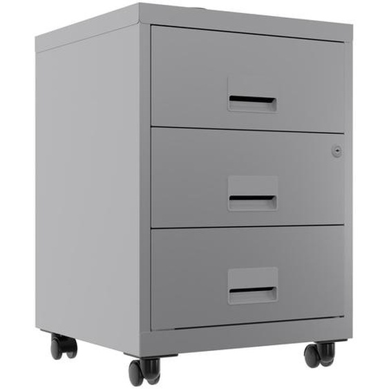 Caisson mobile Pratic - 3 tiroirs - Aluminium