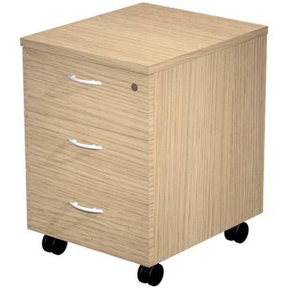 Caisson mobile Pronto - L.43 x P.42 x H.60 cm - 3 tiroirs - Chêne